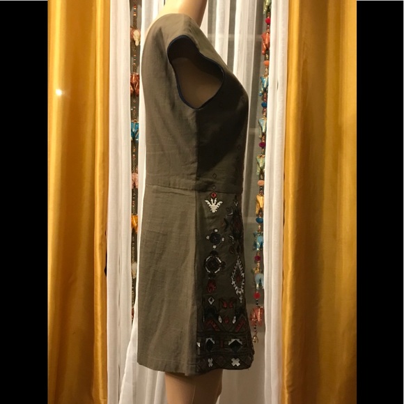 Piper By Townsen BEI OLIVE embroidered Romper M - Picture 7 of 12